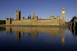 The Houses of Parliament burn down