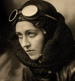 Amy Johnson begins her flight upon Gypsy Moth